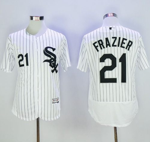 White Sox #21 Todd Frazier White(Black Strip) Flexbase Authentic Collection Stitched Jersey