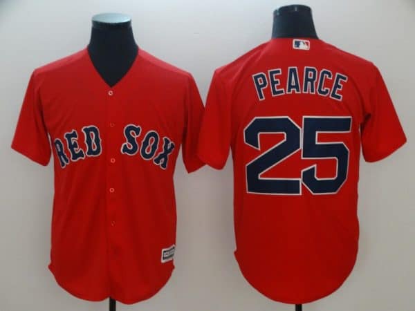 Boston Red Sox #25 Steve Pearce Majestic Scarlet Cool Base Player Stitched Jersey