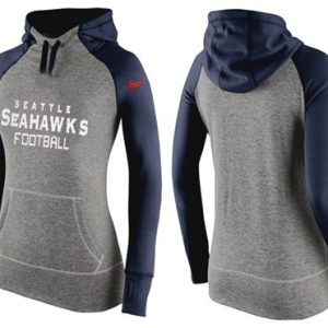 Nike Seattle Seahawks Performance Hoodie Grey Dark Blue_1