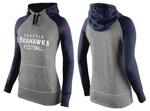 Nike Seattle Seahawks Performance Hoodie Grey Dark Blue_1