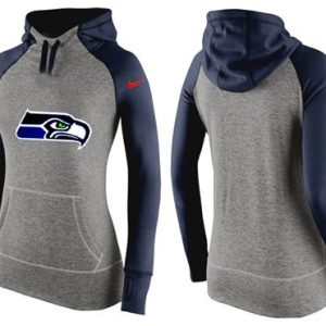 Nike Seattle Seahawks Performance Hoodie Grey Dark Blue_3