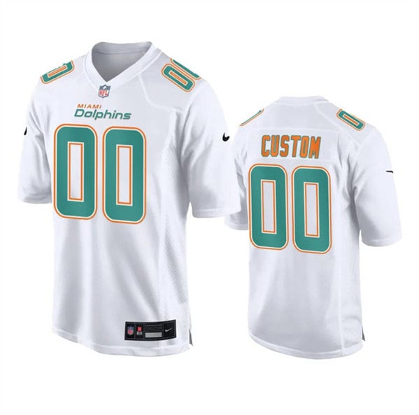 Miami Dolphins Custom White Fashion Vapor Untouchable Stitched Jersey
