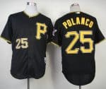 Pirates #25 Gregory Polanco Black Cool Base Stitched Jersey