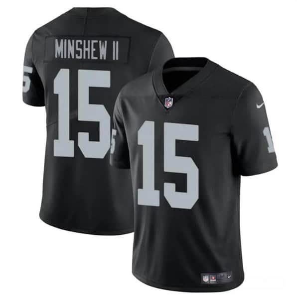 Las Vegas Raiders #15 Gardner Minshew II Black Vapor Stitched Jersey