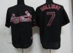 Cardinals #7 Matt Holliday Black Fashion Stitched Jersey