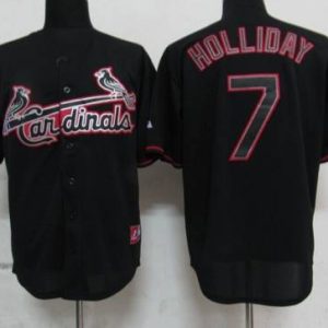 Cardinals #7 Matt Holliday Black Fashion Stitched Jersey