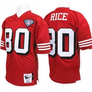 San Francisco 49ers #80 Jerry Rice Red Stitched Throwback Jersey