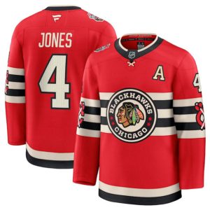 Chicago Blackhawks #4 Seth Jones Red 2024-25 Winter Classic Stitched Jersey