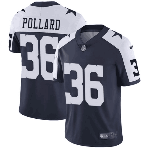 Dallas Cowboys #36 Tony Pollard Navy Throwback Vapor Untouchable Limited Stitched Jersey