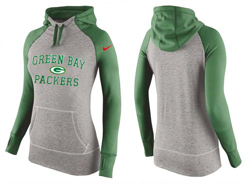 Nike Green Bay Packers Performance Hoodie Grey Green