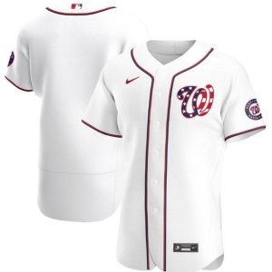 Washington Nationals White Flex Base Stitched Jersey