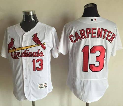 Cardinals #13 Matt Carpenter White Flexbase Authentic Collection Stitched Jersey