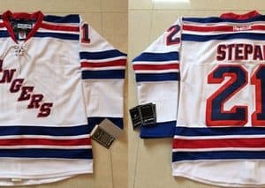 Rangers #21 Derek Stepan White Stitched Jersey