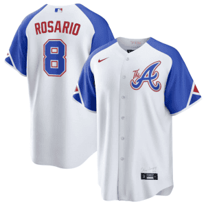 Atlanta Braves #8 Eddie Rosario White 2023 City Connect Cool Base Stitched Jersey
