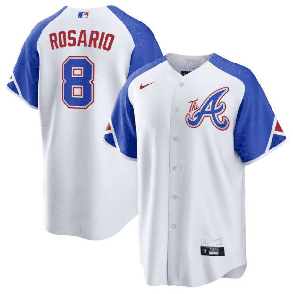 Atlanta Braves #8 Eddie Rosario White 2023 City Connect Cool Base Stitched Jersey
