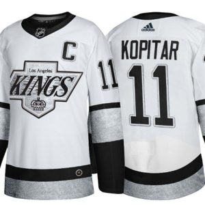 Los Angeles Kings #11 Anze Kopitar White Throwback Stitched Jersey