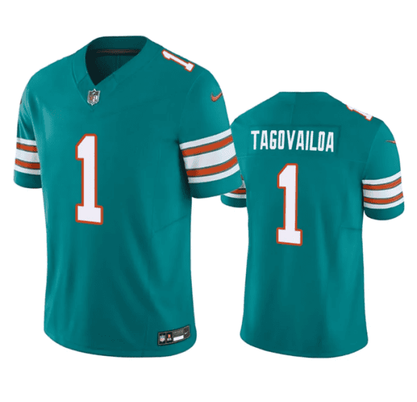 Miami Dolphins #1 Tua Tagovailoa Aqua 2023 F.U.S.E Vapor Limited Stitched Jersey