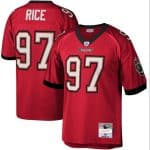 Tampa Bay Buccaneers #97 Simeon Rice Red Throwback Football Stitched Jersey