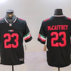 San Francisco 49ers #23 Christian McCaffrey Black F.U.S.E. Mexico Vapor Limited Stitched Jersey