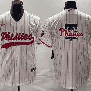 Philadelphia Phillies White Team Big Logo Cool Base Stitched Jersey