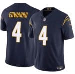 Los Angeles Chargers #4 Gus Edwards Navy 2024 F.U.S.E. Vapor Limited Stitched Jersey