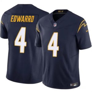 Los Angeles Chargers #4 Gus Edwards Navy 2024 F.U.S.E. Vapor Limited Stitched Jersey