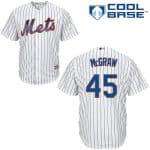 Mets #45 Tug McGraw White(Blue Strip) Home Cool Base Stitched Jersey