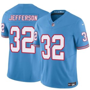 Tennessee Titans #32 Jermar Jefferson Blue 2025 F.U.S.E. Throwback Vapor Limited Football Stitched Jersey