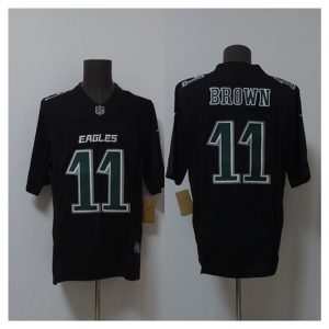 Philadelphia Eagles #11 A.J. Brown Black 2024 F.U.S.E. Vapor Untouchable Limited Football Stitched Jersey