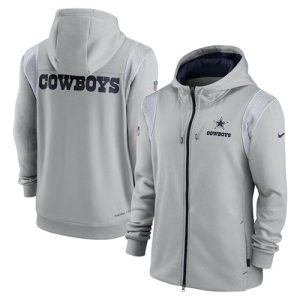 Dallas Cowboys Gray Zipper Hoodie
