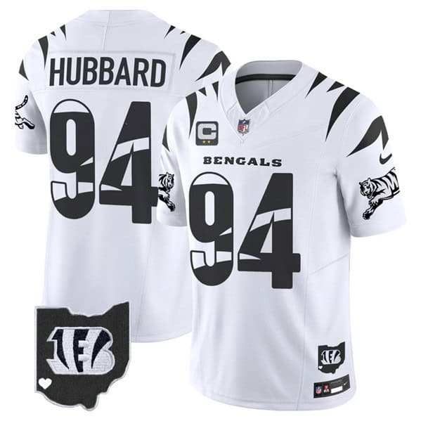 Cincinnati Bengals #94 Sam Hubbard White Limited F.U.S.E. With 2-Star C Patch Special Vapor Untouchable Limited Stitched Jersey