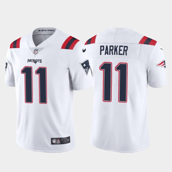 New England Patriots #11 DeVante Parker White Vapor Untouchable Limited Stitched Jersey