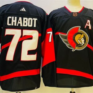 Ottawa Senators #72 Thomas Chabot Black Stitched Jersey