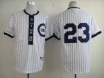 Cubs #23 Ryne Sandberg White 1909 Turn Back The Clock Stitched Jersey