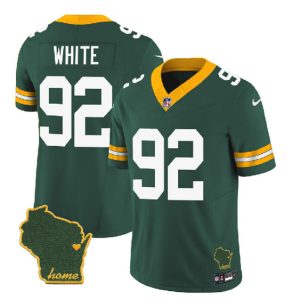 Green Bay Packers #92 Reggie White Green Home Patch 2023 F.U.S.E. Vapor Untouchable Limited Stitched Jersey