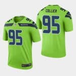 Seahawks #95 L.J. Collier Green Stitched Jersey