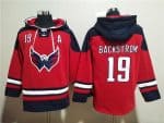 Washington Capitals #19 Nicklas Backstrom Red Ageless Must-Have Lace-Up Pullover Hoodie