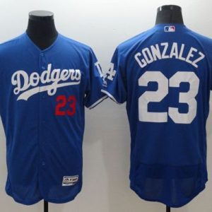 Dodgers #23 Adrian Gonzalez Blue Flexbase Authentic Collection Stitched Jersey