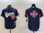 Houston Astros Navy Team Big Logo Cactus Jack Style Vapor Premier Limited Stitched Jersey