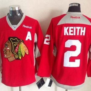 Blackhawks #2 Duncan Keith Red Practice Stitched Jersey
