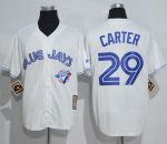 Blue Jays #29 Joe Carter White Cooperstown Throwback Stitched Jersey
