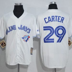 Blue Jays #29 Joe Carter White Cooperstown Throwback Stitched Jersey