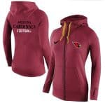 Nike Arizona Cardinals Full-Zip Performance Hoodie Red