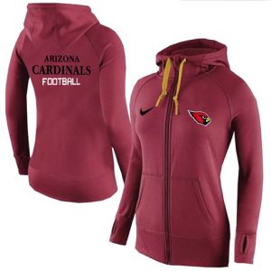 Nike Arizona Cardinals Full-Zip Performance Hoodie Red