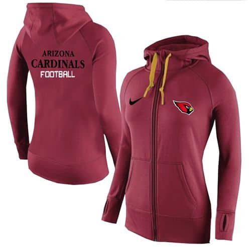 Nike Arizona Cardinals Full-Zip Performance Hoodie Red