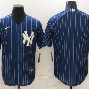 New York Yankees Blank Navy Cool Base Stitched Jersey