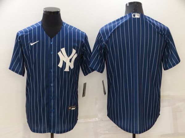 New York Yankees Blank Navy Cool Base Stitched Jersey