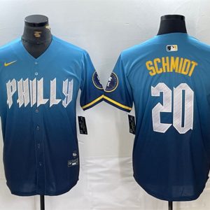 Philadelphia Phillies #20 Mike Schmidt Blue 2024 City Connect Limited Stitched Jersey