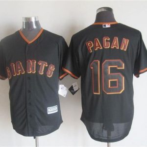 Giants #16 Angel Pagan Black New Cool Base Stitched Jersey