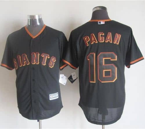 Giants #16 Angel Pagan Black New Cool Base Stitched Jersey